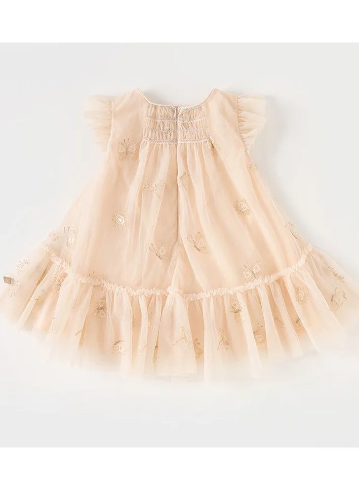 ديف اند بيلا فستان الحلم الذهبي المكشكش